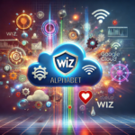 DALL·E 2025 03 18 16.43.32 A conceptual illustration of Wiz joining Google Cloud featuring a cloud with the Wiz logo integrated with vibrant modern cybersecurity elements like