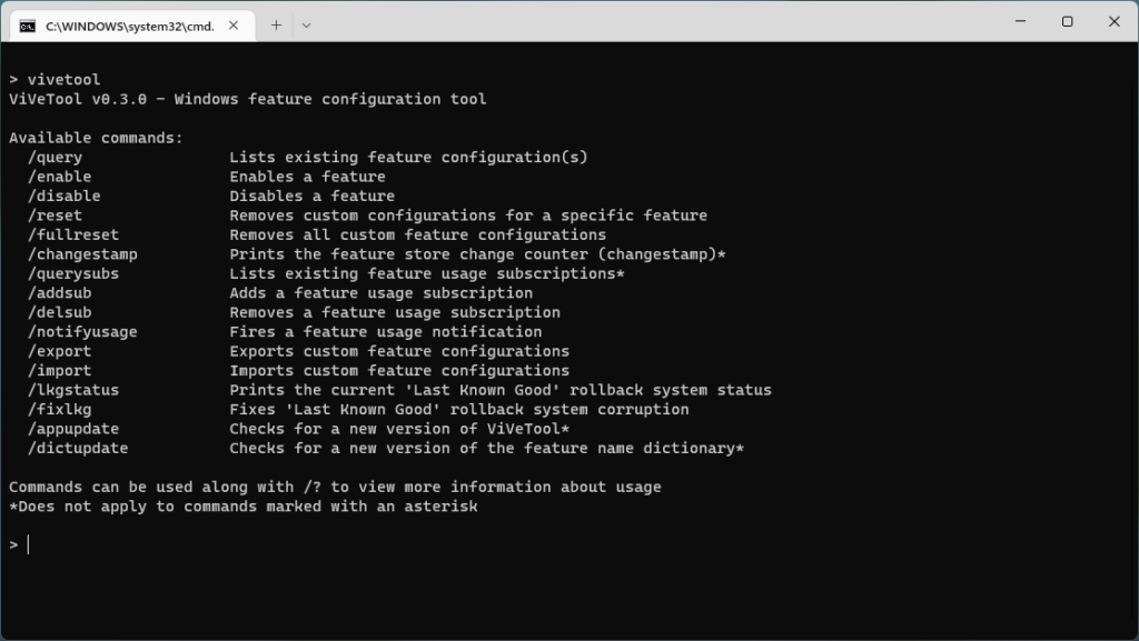 Img vivetool